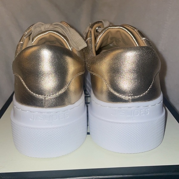 NWT J/SLIDES AMANDA Gold Metallic Sneaker - Picture 11 of 16